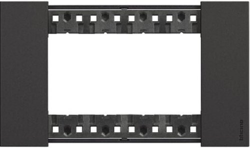 Рамка горизонтальная Legrand BTicino Living Now 1-м. 4 мод. черный картинка